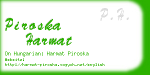 piroska harmat business card